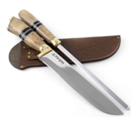 Conjunto Faca E Chaira Churrasco Aço Especial Vargas 23 Cm. CJ19 Conjunto Faca E Chaira Churrasco Aço Especial Vargas 23 Cm. CJ19