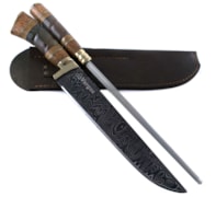 Conjunto Faca E Chaira Churrasco Aço Especial Vargas 26 Cm. CH10 Conjunto Faca E Chaira Churrasco Aço Especial Vargas 26 Cm. CH10